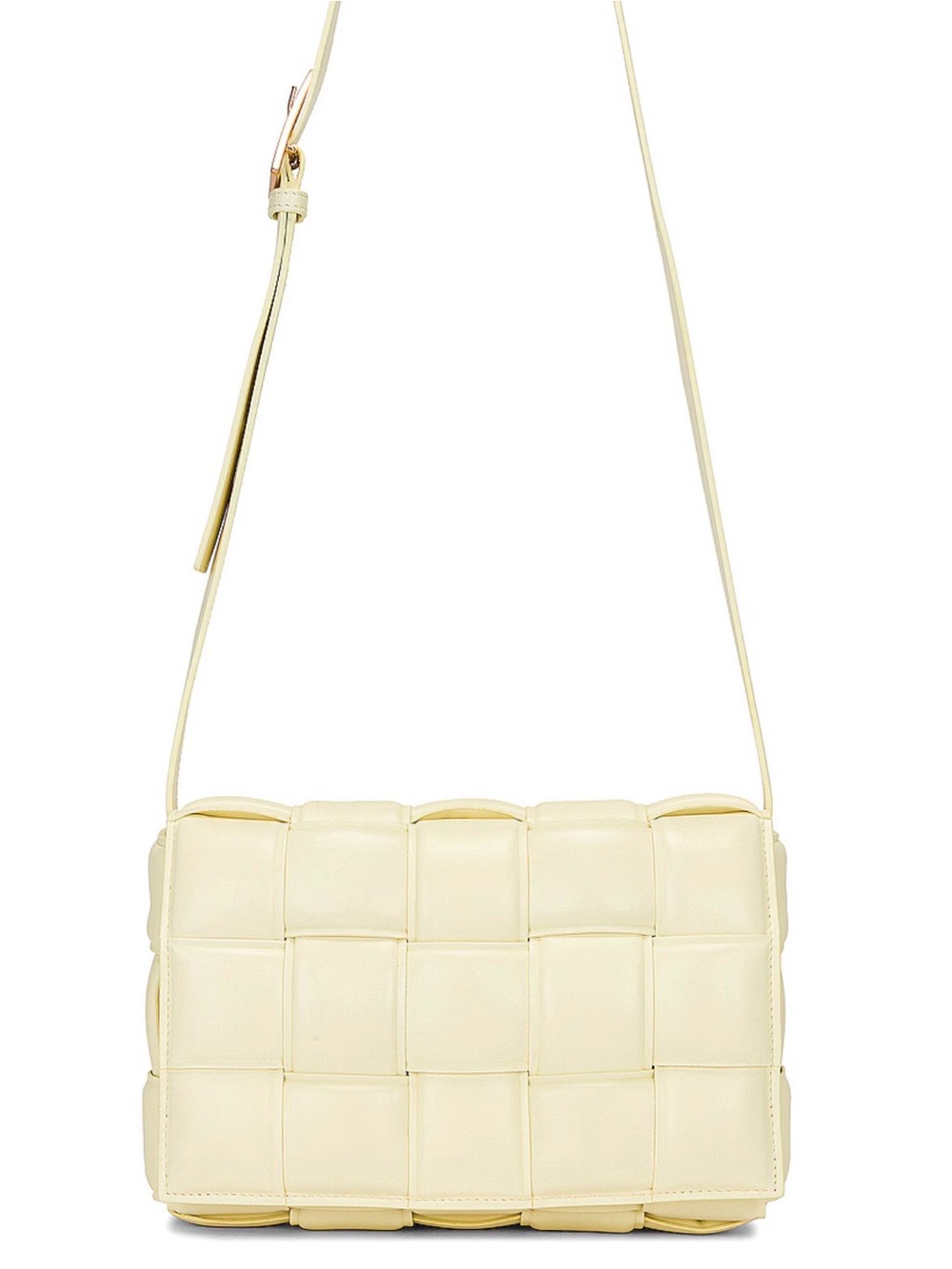 Bottega Veneta Padded Cassette Bag in Pale Yellow Intrecciato Nappa Leather